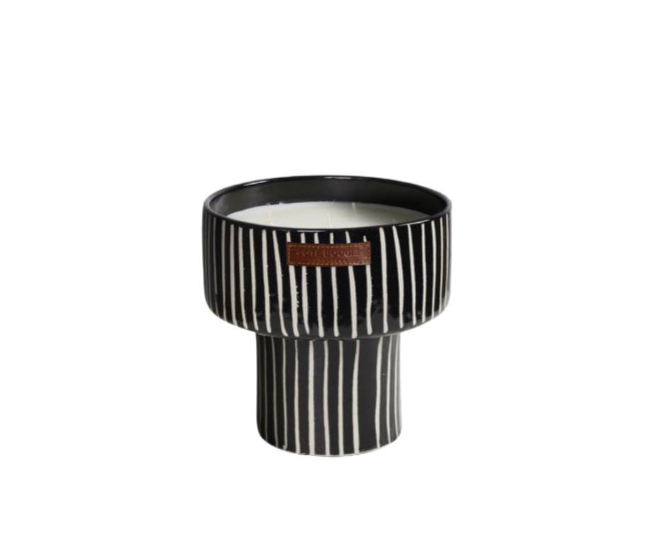 Coupe Zebra Candle  M Size - Country of Origin: Franch