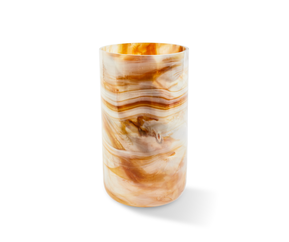 Marbled Glass Vase - L - Country of Origin: Netherlands