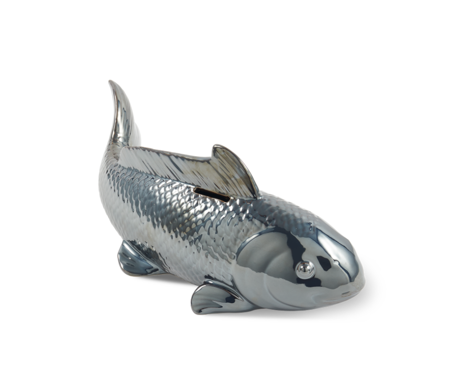 Metallic Fish Moneybox - Country of Origin: Netherlands