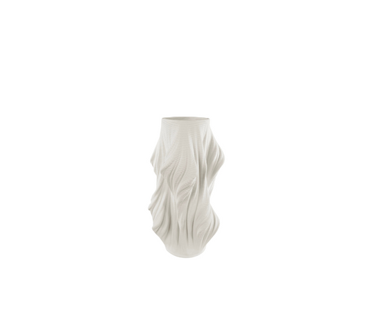 Ceramic printed draped vase white d16;h28cm - Country of Origin: Estonia