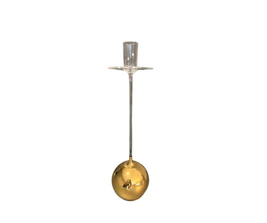 Candle Stick High - Crystal/Gold - Country of Origin: Czech Republic