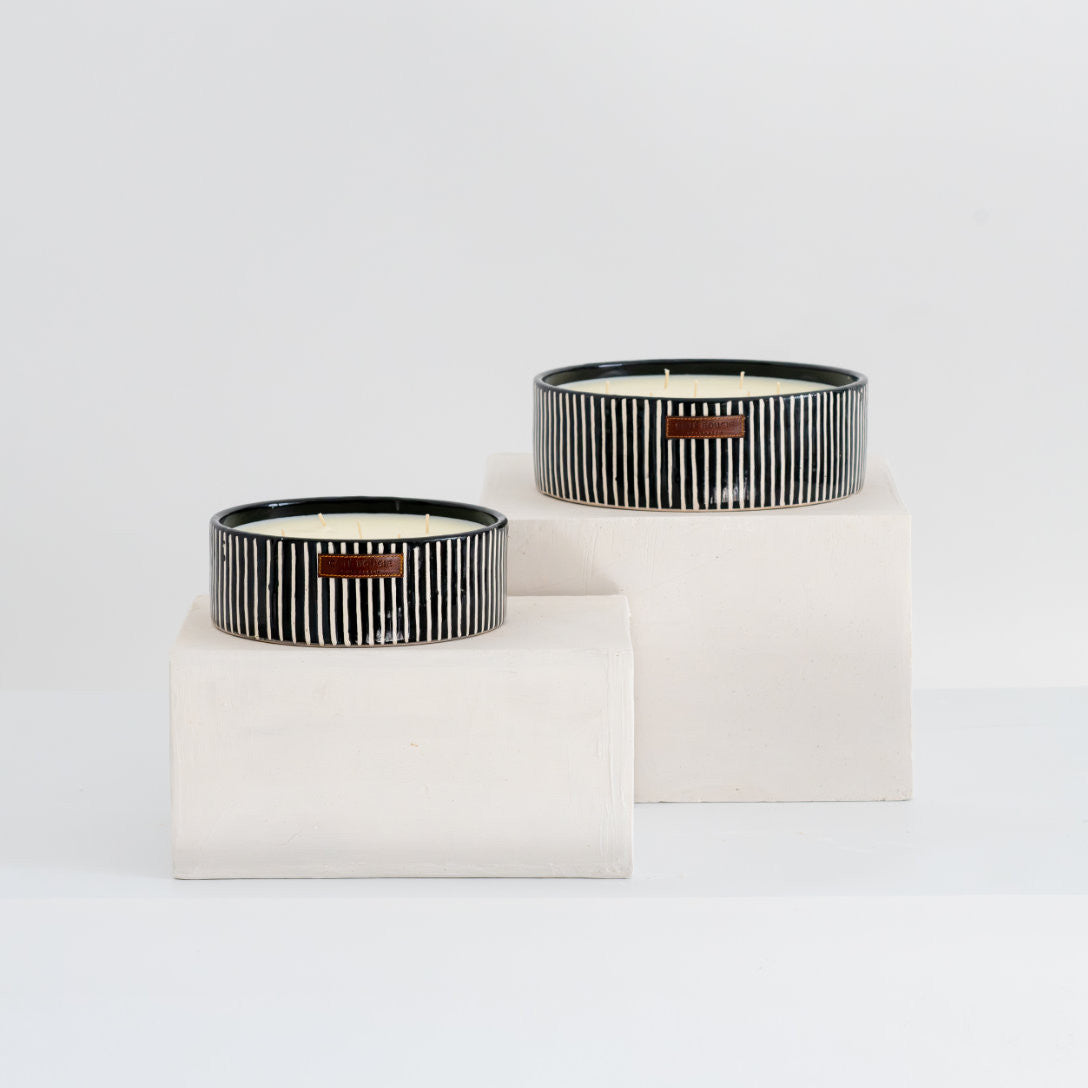 Flat Zebra Candle - Country of Origin: Franch
