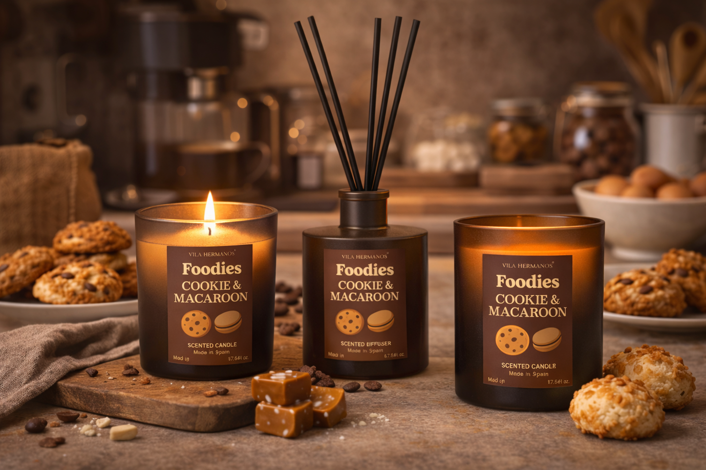 Cookie & Macaroon Candle - 500g - Country of Origin: Spain
