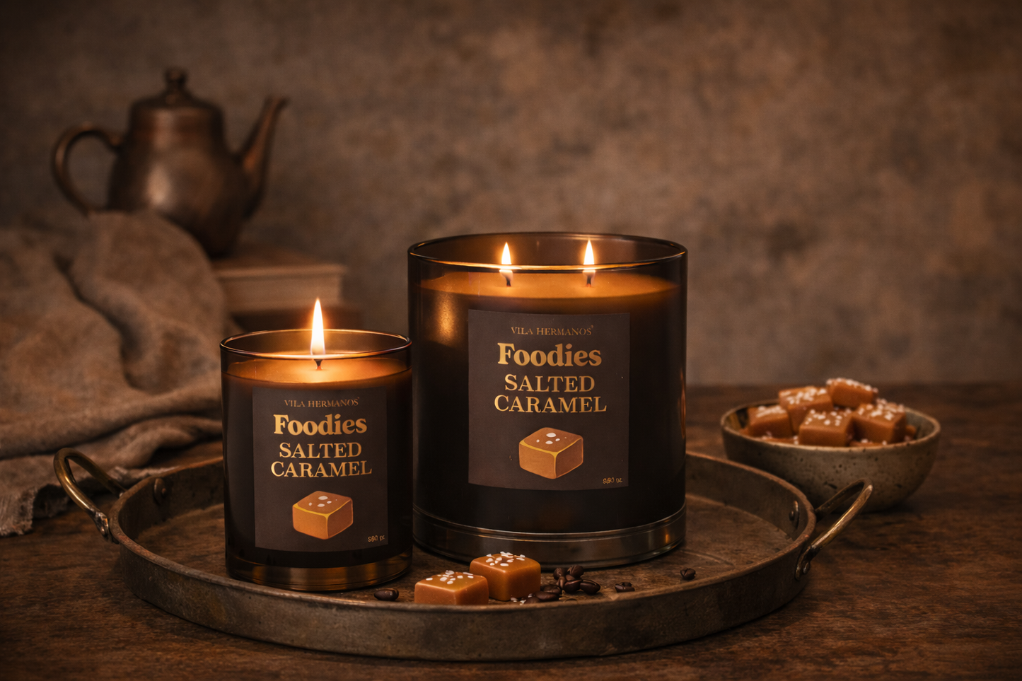 Salted & Caramel Candle - 500g - Country of Origin: Spain