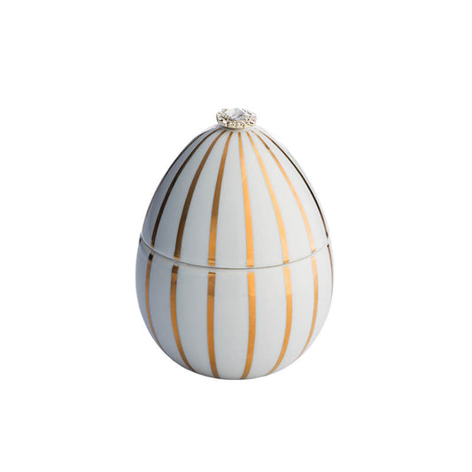 White egg with golden stripe - Bois de Russie - 220 g - Country of Origin: Italy
