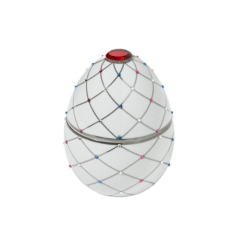 Premium White Egg with silver stripe -Bois de Russie - 450 g - Country of Origin: Italy