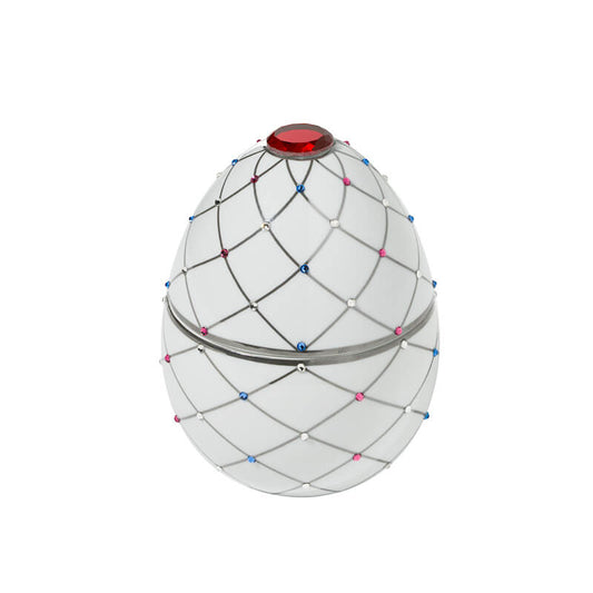 Premium White Egg with silver stripe -Bois de Russie - 450 g - Country of Origin: Italy