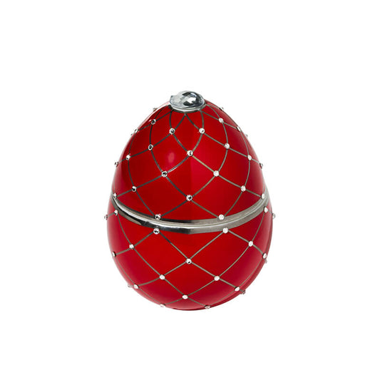 Red Egg with Silver Stripe - Bois de Russie - 220 g - Country of Origin: Italy
