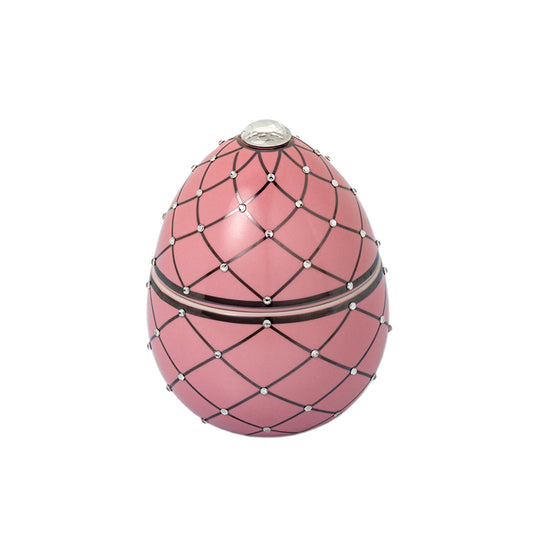Pink Egg with Silver Stripe - Bois de Russie - 220 g - Country of Origin: Italy