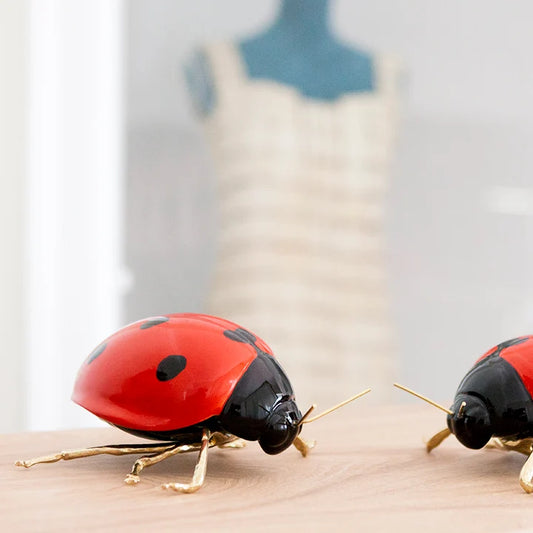 Laboratorio d'Estorias Ladybird with natural brass legs - Country of Origin: Portugal