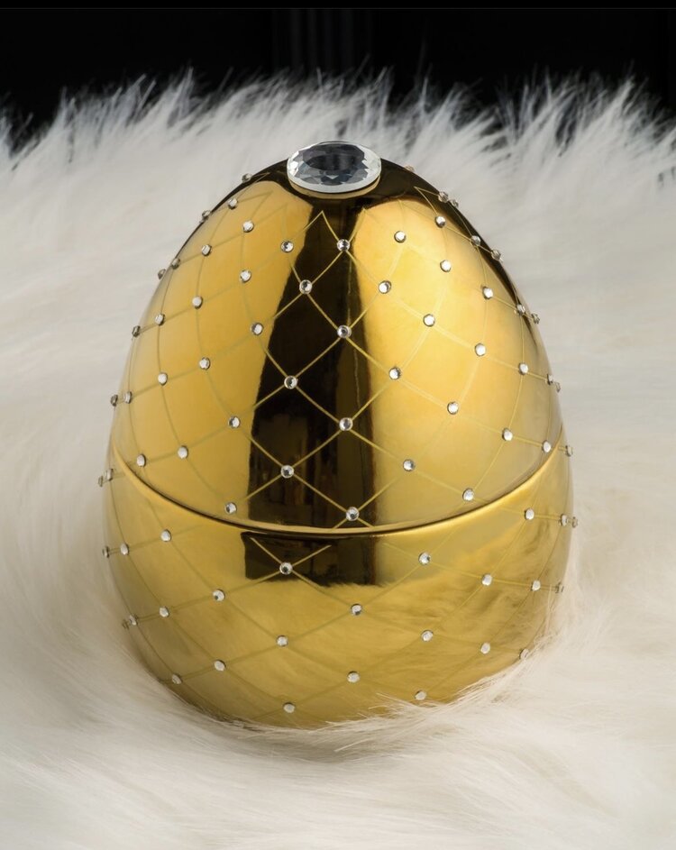Gold Egg and Crystals -Bois de Russie - 450 g - Country of Origin: Italy