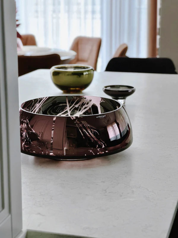 JAZZ Splashed Purple Bowl - Country of Origin : Latvia