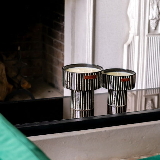 Coupe Zebra Candle  L Size - Country of Origin: Franch