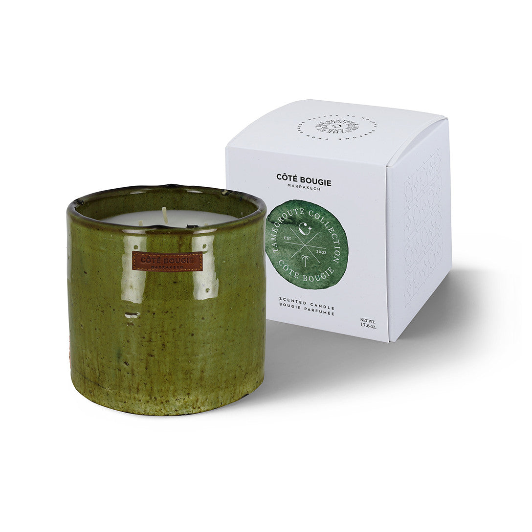 Tamegroute Green Candle - M Size - Country of Origin: Franch