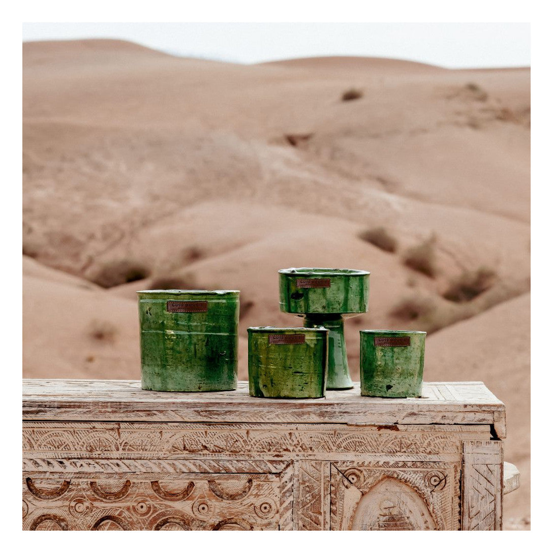 Tamegroute Green Candle - M Size - Country of Origin: Franch